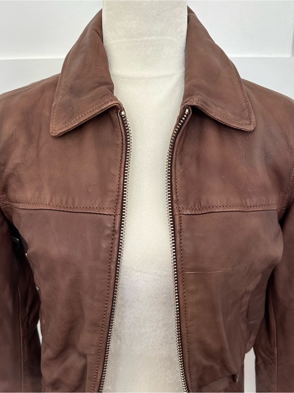 Mango Leather Jacket - Picture 3 of 13